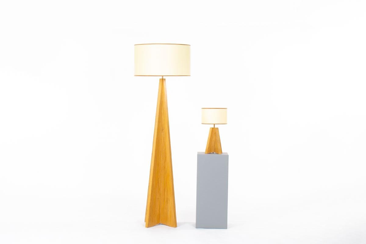 Lampada da terra Helios in rovere collezione G44 in vendita 4