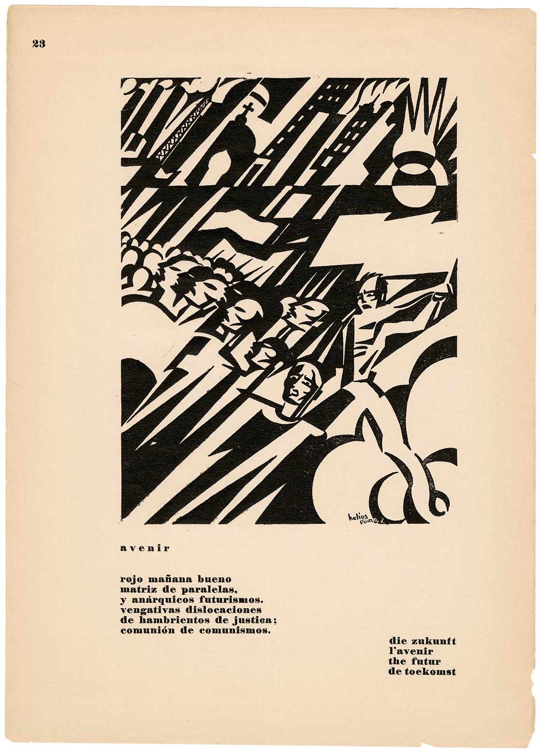 Avenir (To Come) form Días de Ira (Days of Wrath) — Anti-Fascist Modernism - Print by Helios Gomez