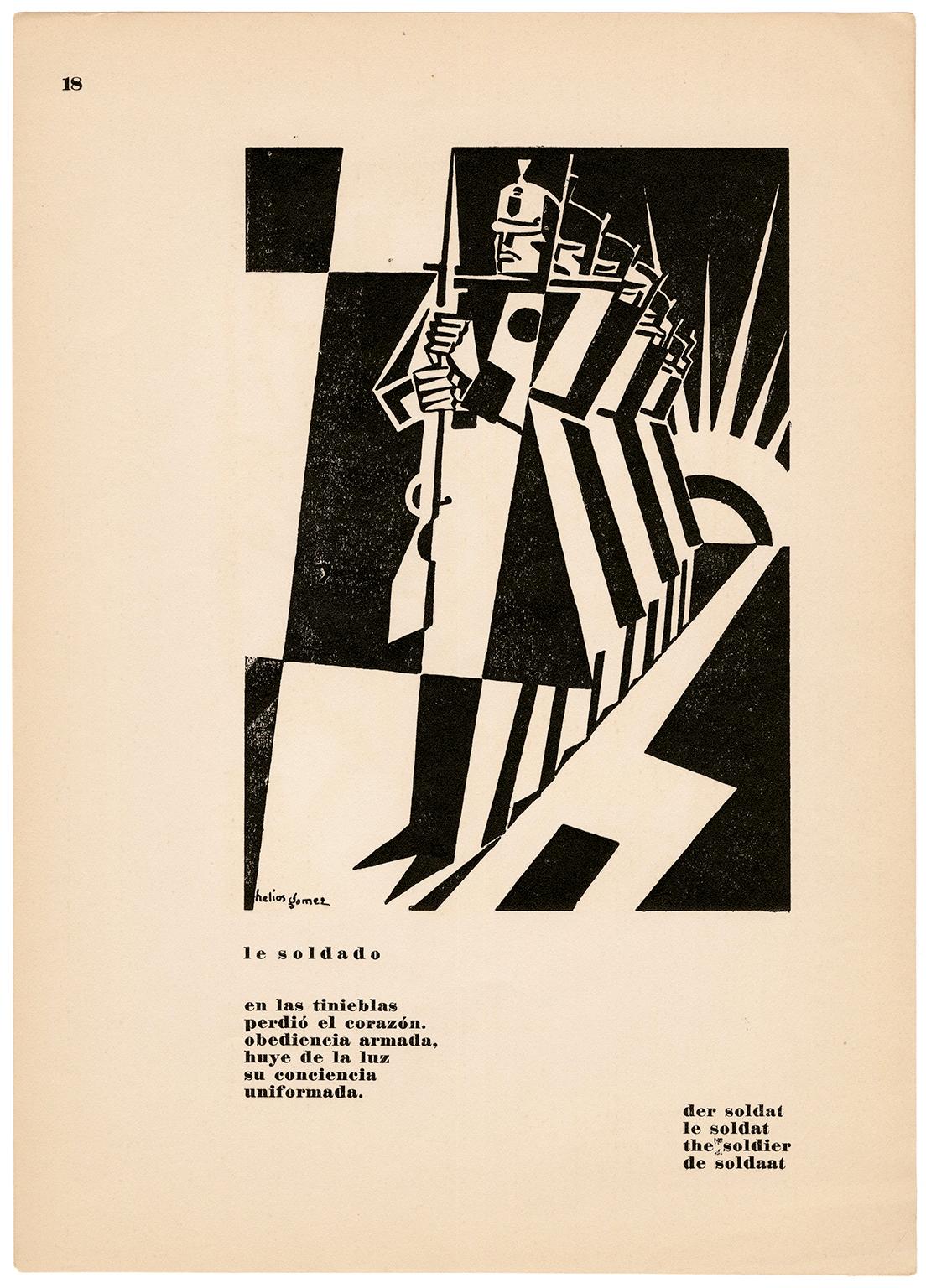 Le Soldado (Soldado) de Días de Ira - Modernismo antifascista - Print de Helios Gomez