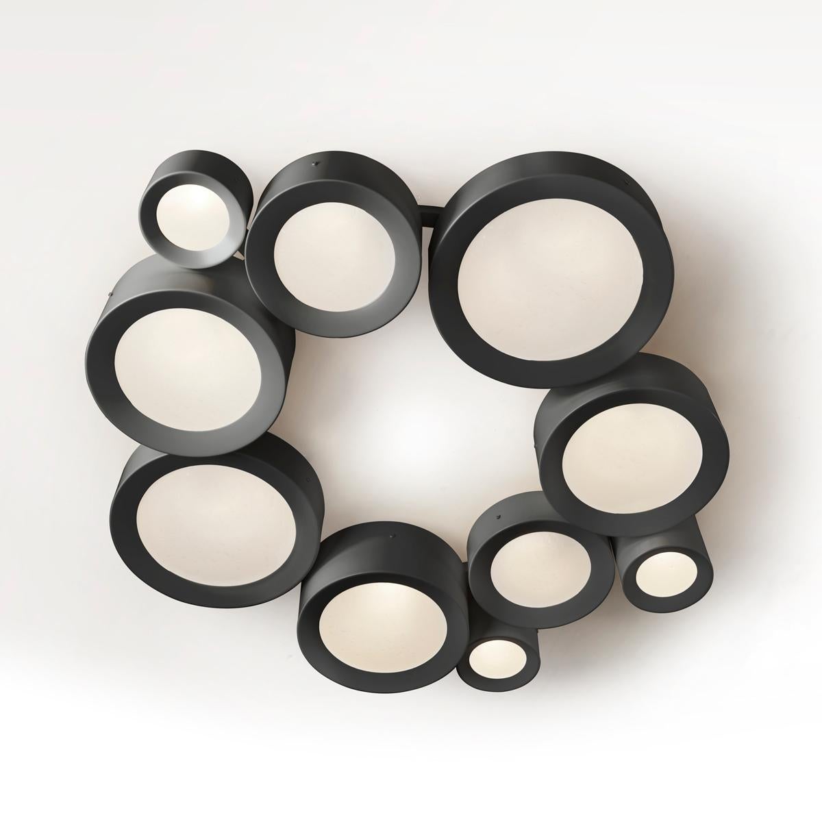 Helios LT von Gaspare Asaro, schwarze Bronze-Finish (Moderne) im Angebot