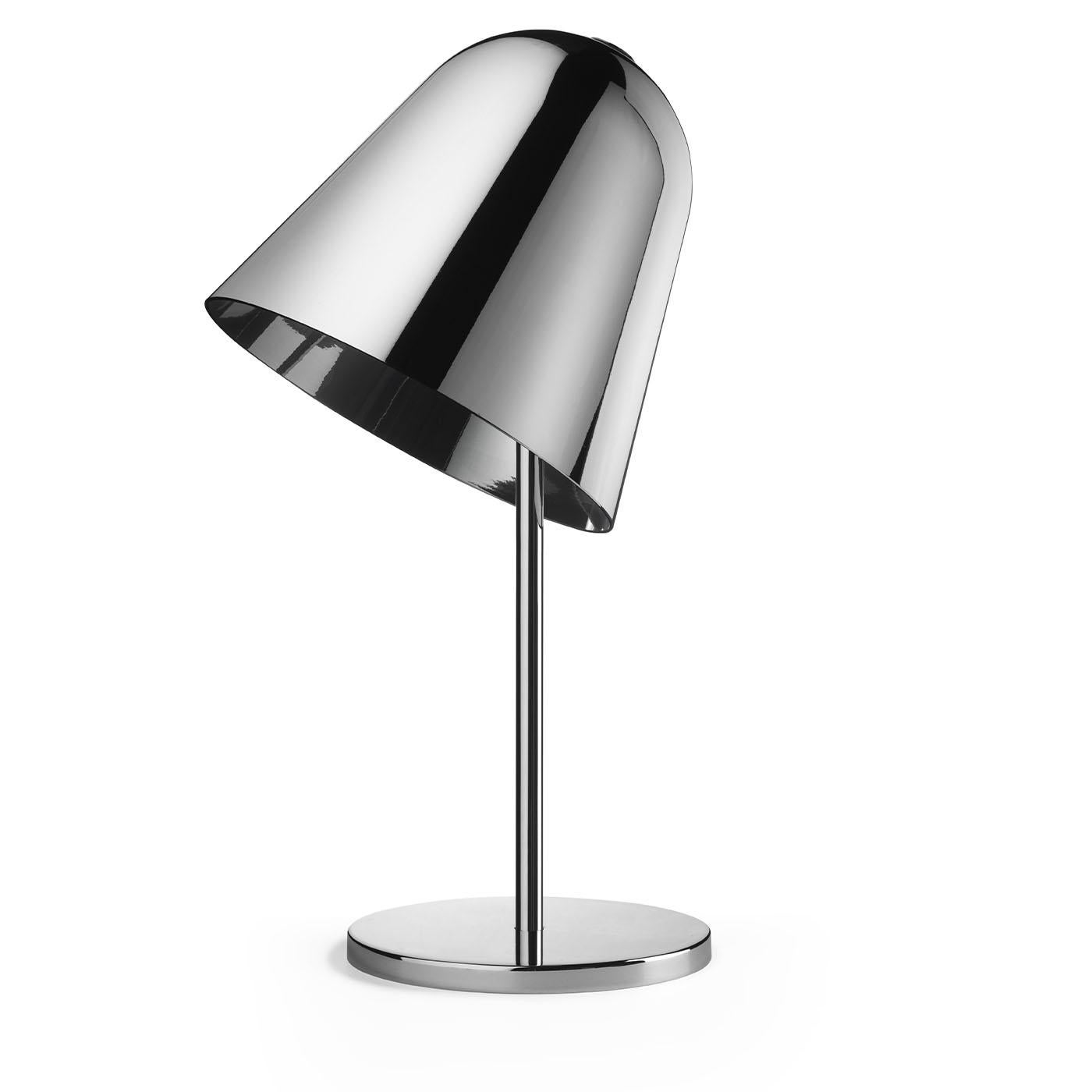 Helios Silvery Metal & Glass Table Lamp by Branch Creative For Sale 2