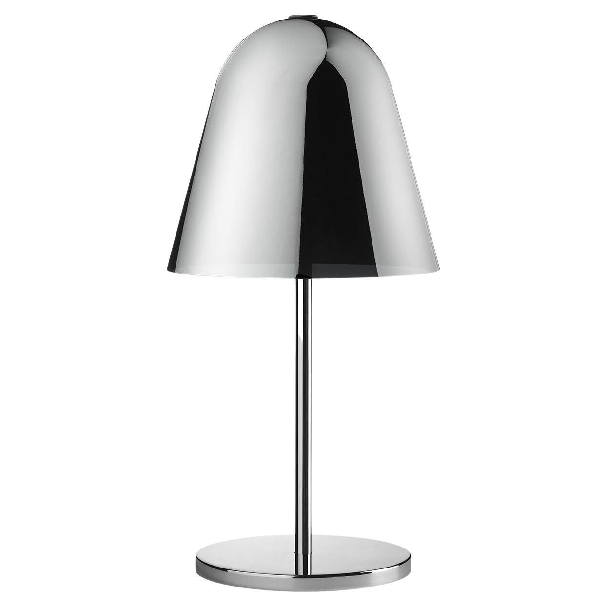 Helios Silvery Metal & Glass Table Lamp by Branch Creative For Sale