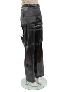 Heliot Emil Grey Liquid Metal Effect Trousers Size L