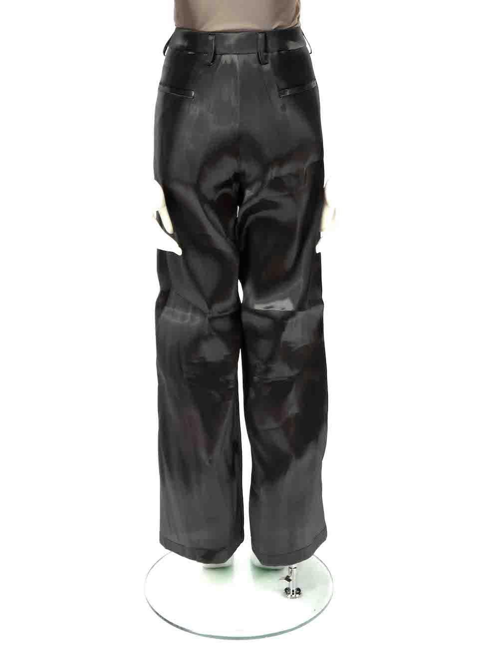 Heliot Emil Grey Liquid Metal Effect Trousers Size L In Good Condition For Sale In London, GB