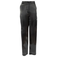 Heliot Emil Grey Liquid Metal Effect Trousers Size L