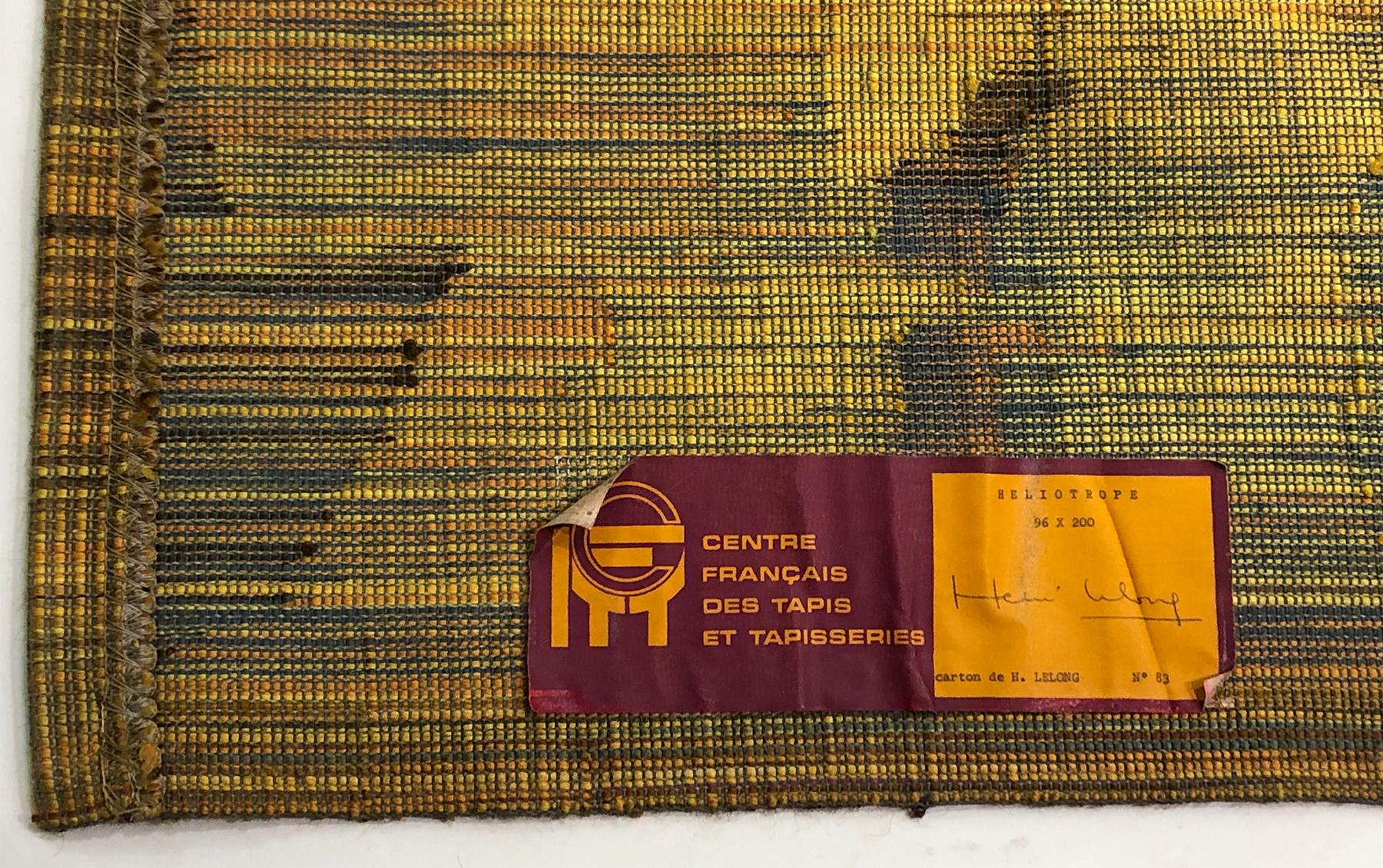 “Heliotrope” Tapestry Signed by Hervé Lelong  In Good Condition For Sale In Beirut, LB