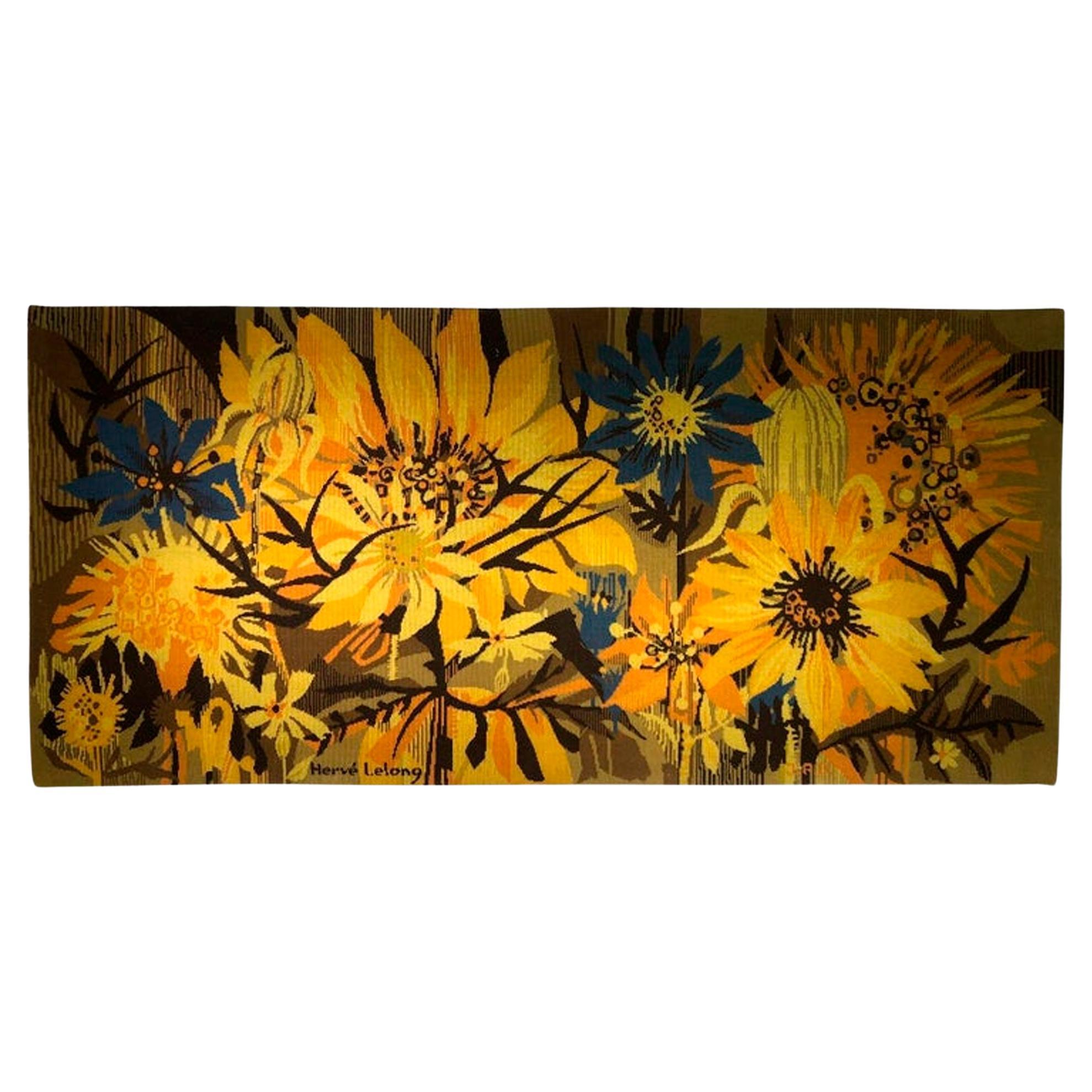 “Heliotrope” Tapestry Signed by Hervé Lelong