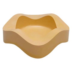 Helit Yellow Plastic Ashtray by Walter Zeischegg, Mid-Century Modern