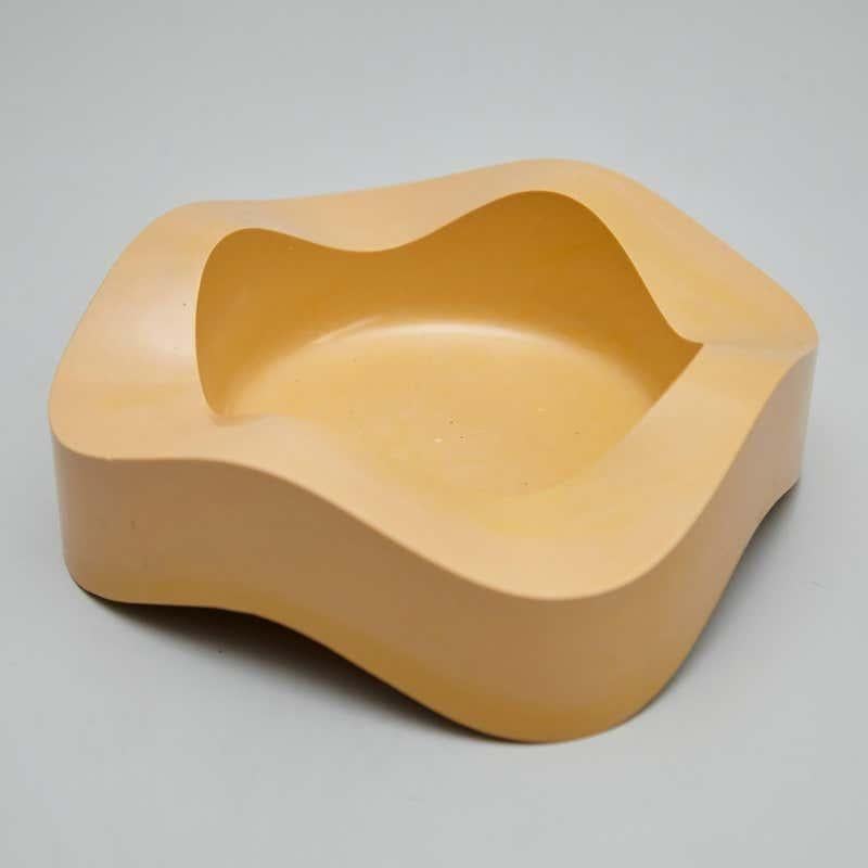 German Helit Yellow Plastic Ashtray, circa 1980 For Sale