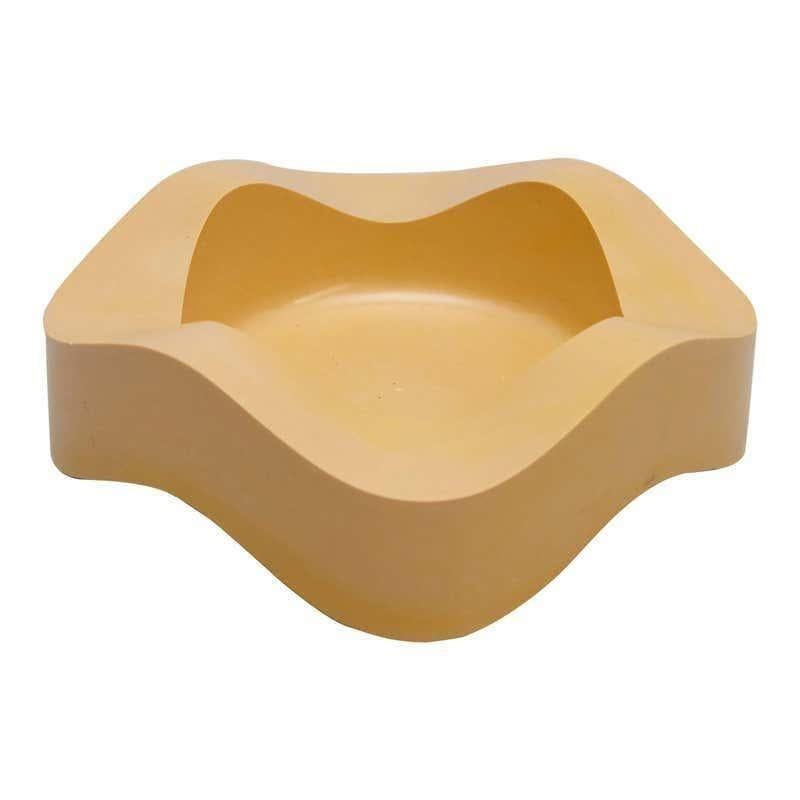 Helit Yellow Plastic Ashtray, circa 1980 For Sale 1