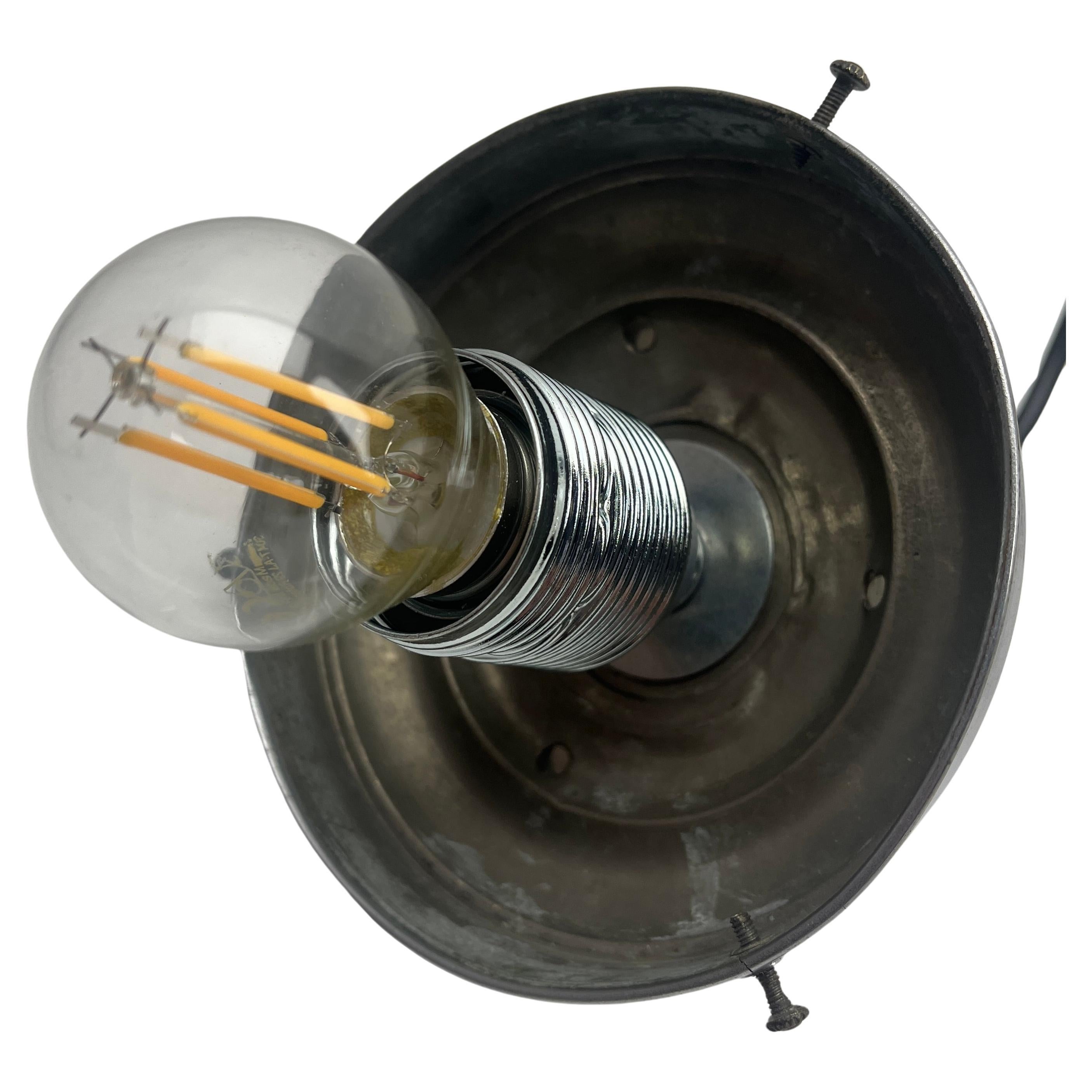 Helite Pendant Lamp with a Opaline Shade and Chrome Fittings, 1930s 3