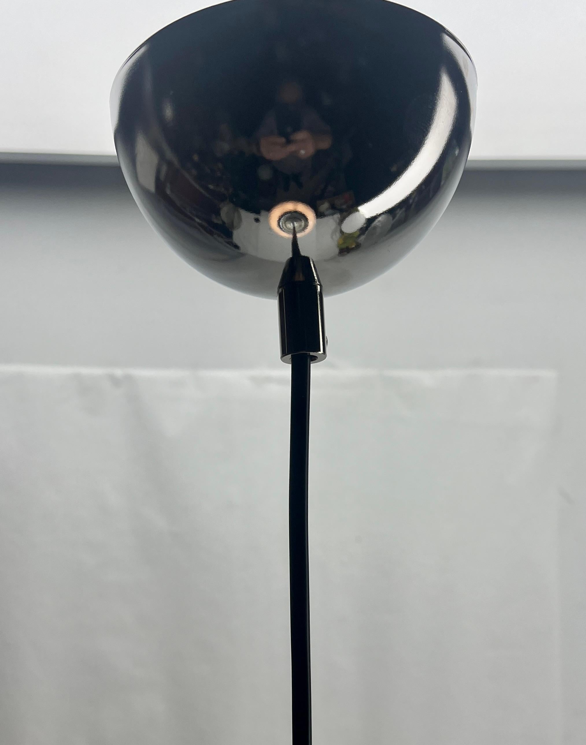 Helite Pendant Lamp with a Opaline Shade and Chrome Fittings, 1930s 6