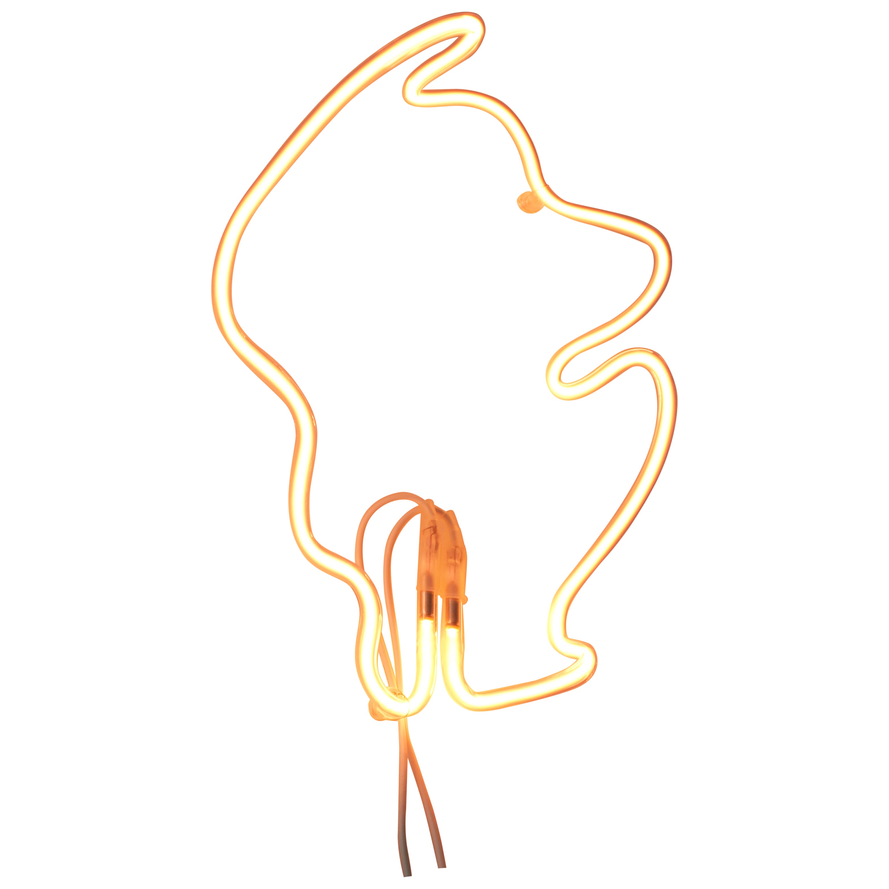 Aplique de pared Helio de cristal translúcido y gas helio by Dace Sūna