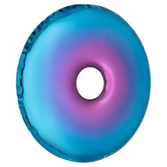 Specchio da parete scultoreo Helix Nebula Amethyst Tanzanite Rondo 95 di Zieta