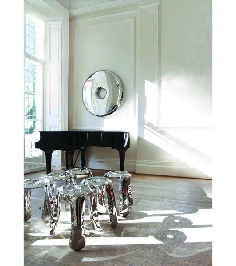 XXIe siècle et contemporain Miroir mural sculptural Helix Nebula Rhodonite Topaz Rondo 75 par Zieta en vente
