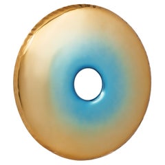 Specchio da parete scultoreo Helix Nebula Sapphire Topaz Rondo 120 di Zieta