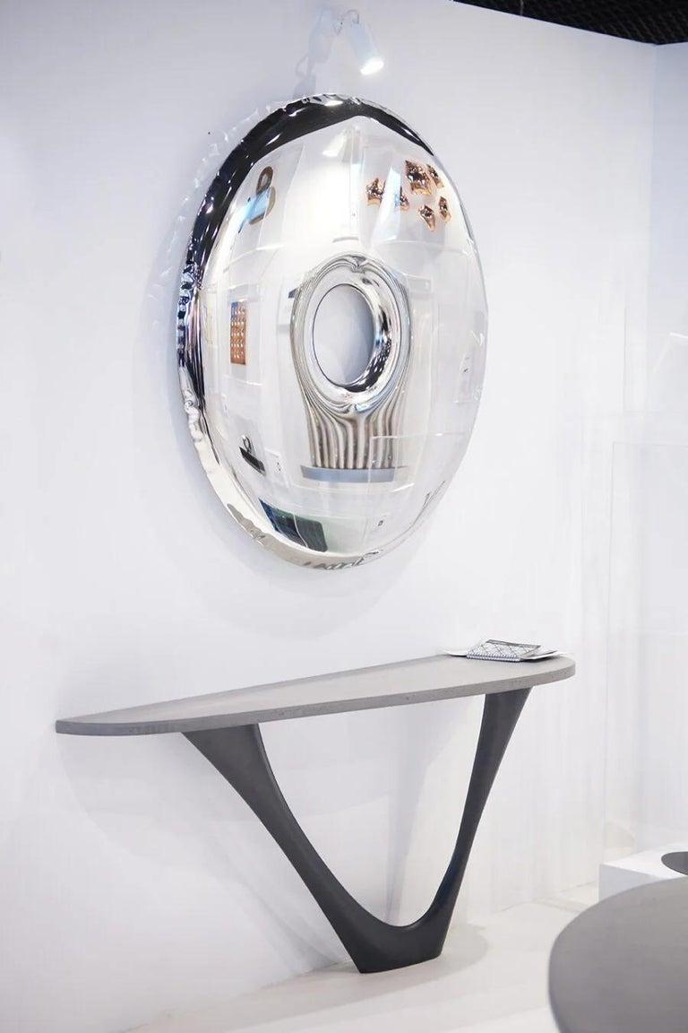 Organic Modern Helix Nebula Sapphire Topaz Rondo 150 Sculptural Wall Mirror by Zieta For Sale