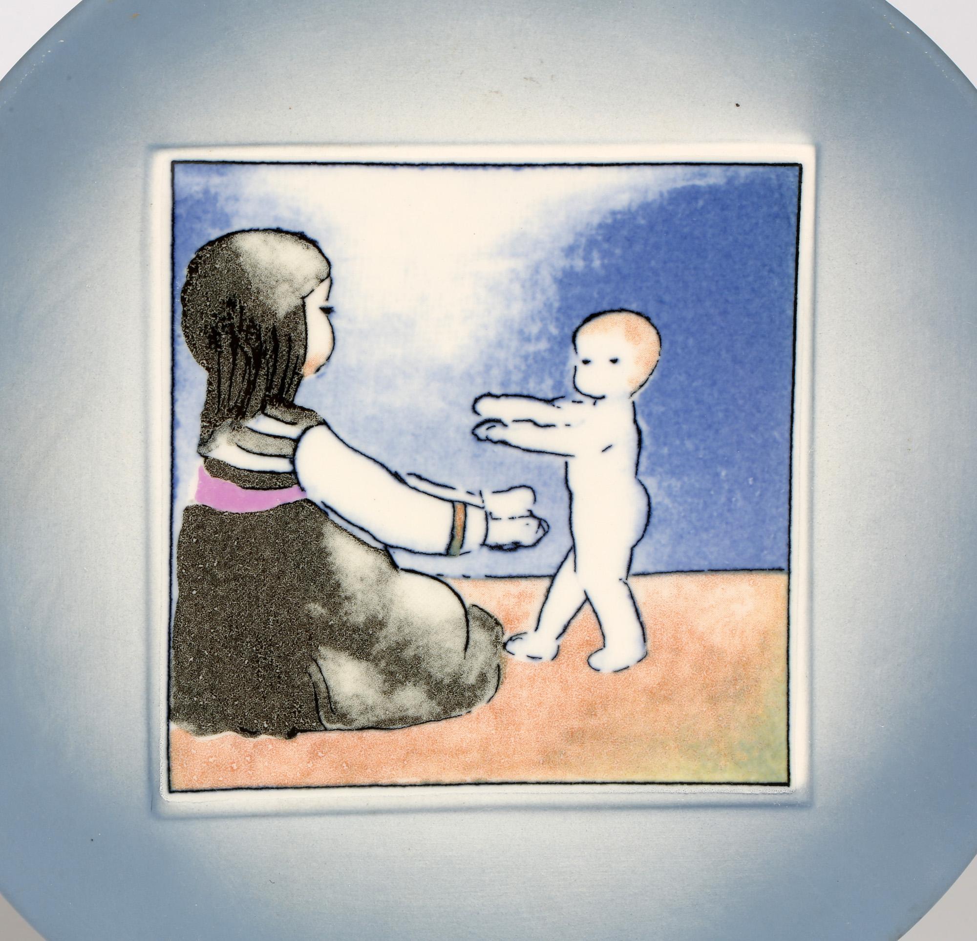 Heljä Liukko-Sundström For Arabia Limited Edition Mother & Child Wall Plates For Sale 2