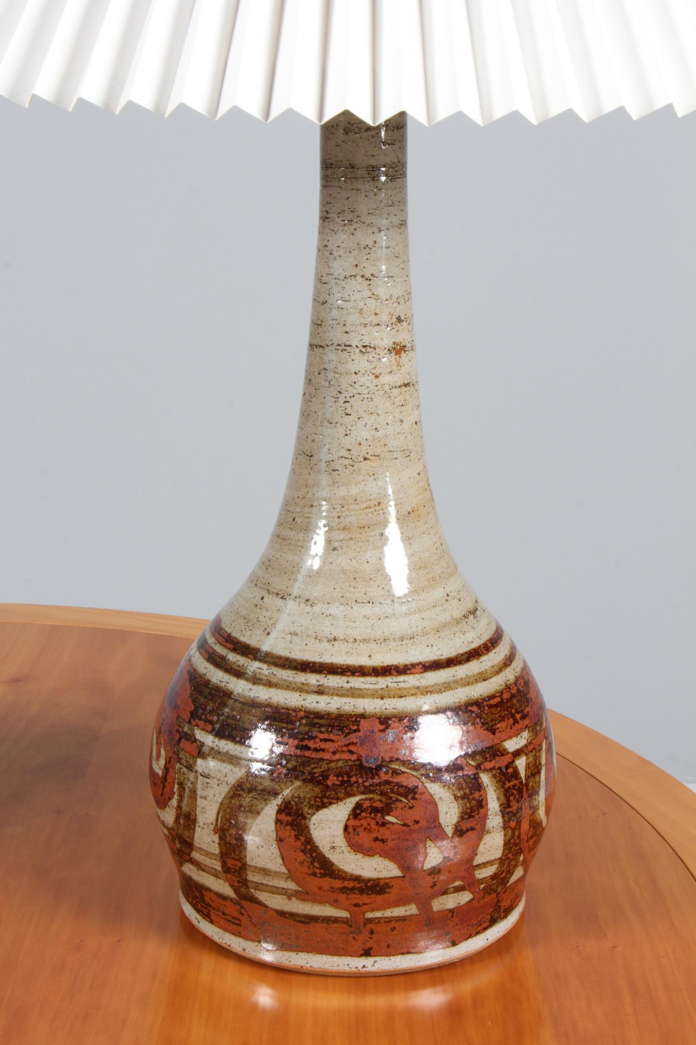 Danish Hell Allpass pair of table, glazed stoneware For Sale