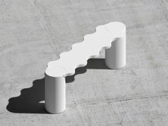 Contemporary Bench White Aluminium Hella by Chapel Petrassi