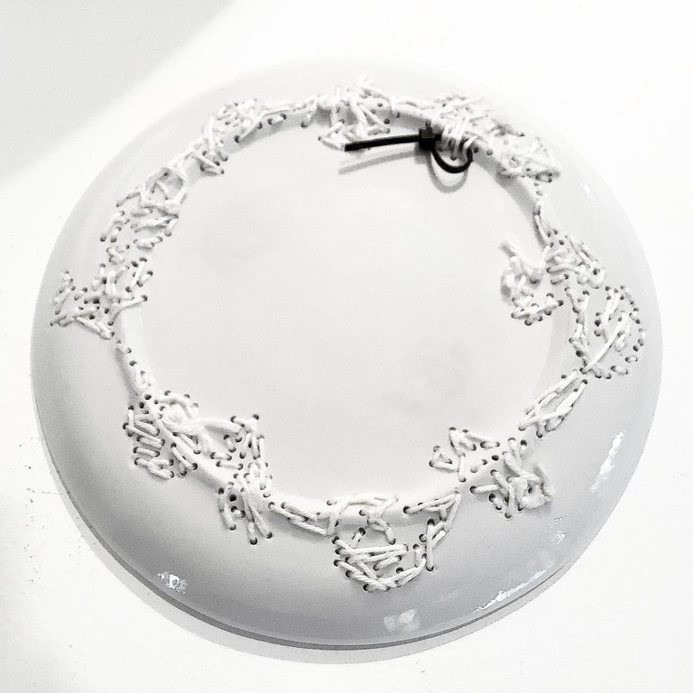 Hella Jongerius Embroidered Porcelain Plate For Sale at 1stDibs