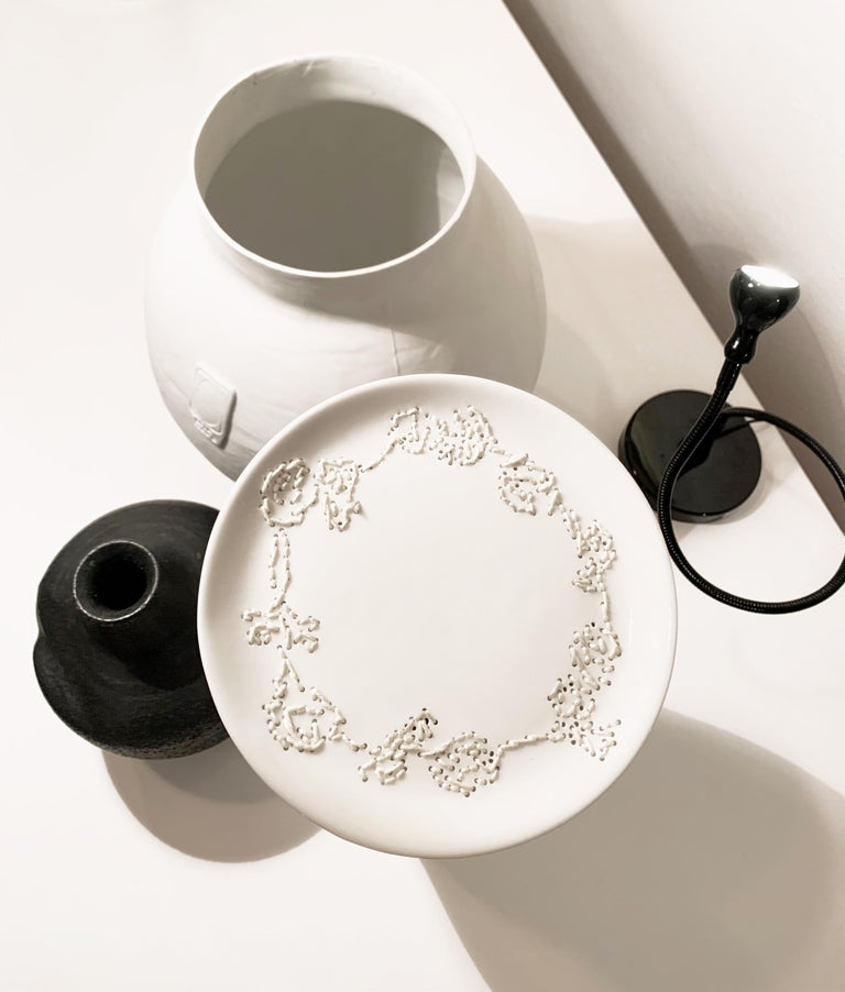Hella Jongerius Embroidered Porcelain Plate For Sale at 1stDibs