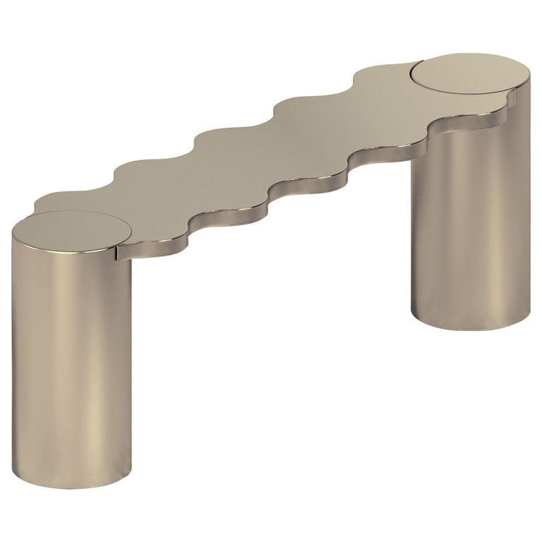 Contemporary Bench Sand Bronze Aluminium Hella by Chapel Petrassi For Sale