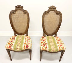 HELLAM French Provincial Louis XVI Walnut Caned Dining Side Chairs - Pair B
