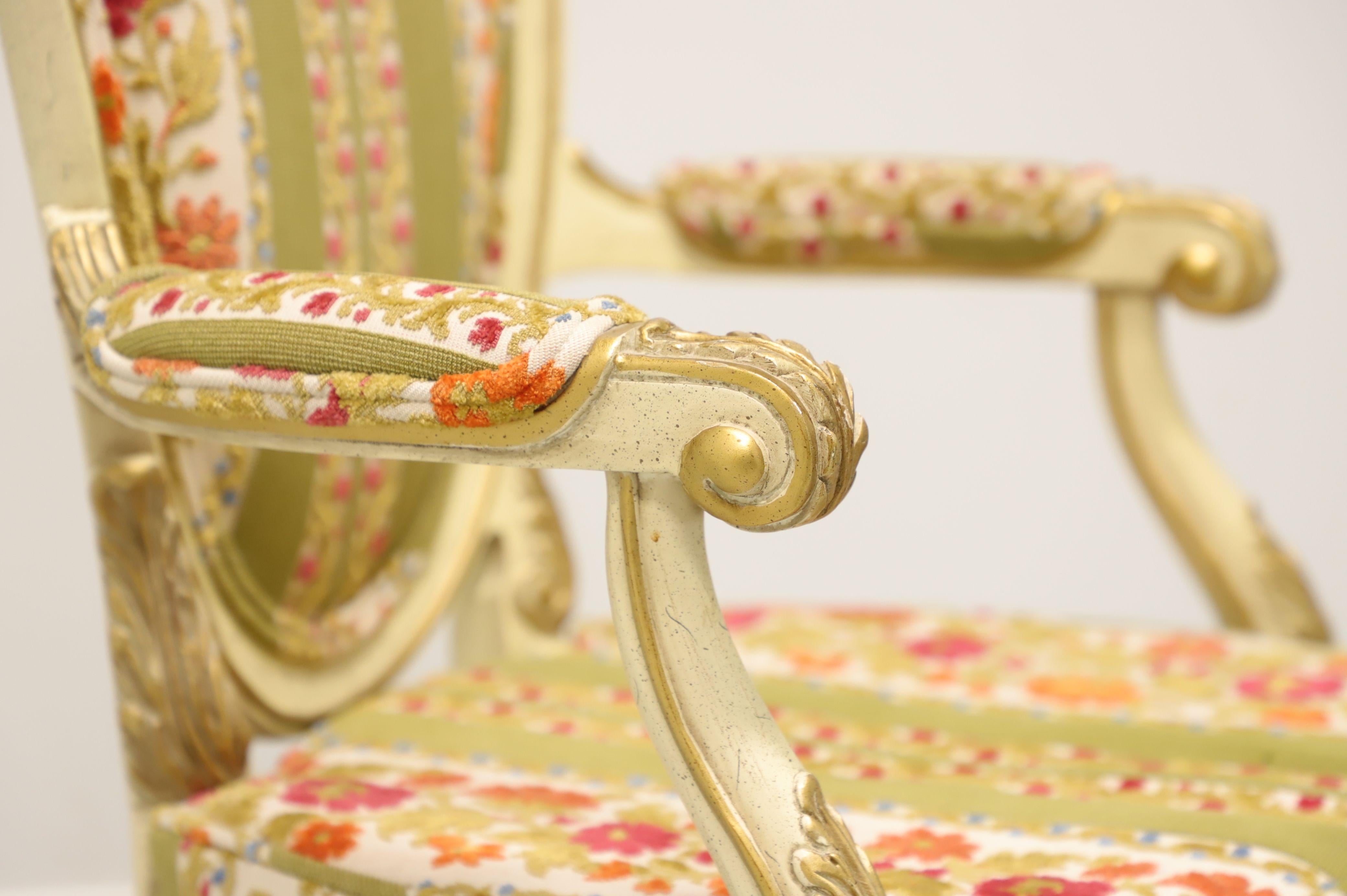 HELLAM French Provincial Louis XVI Caned Dining Armchairs - Pair 2