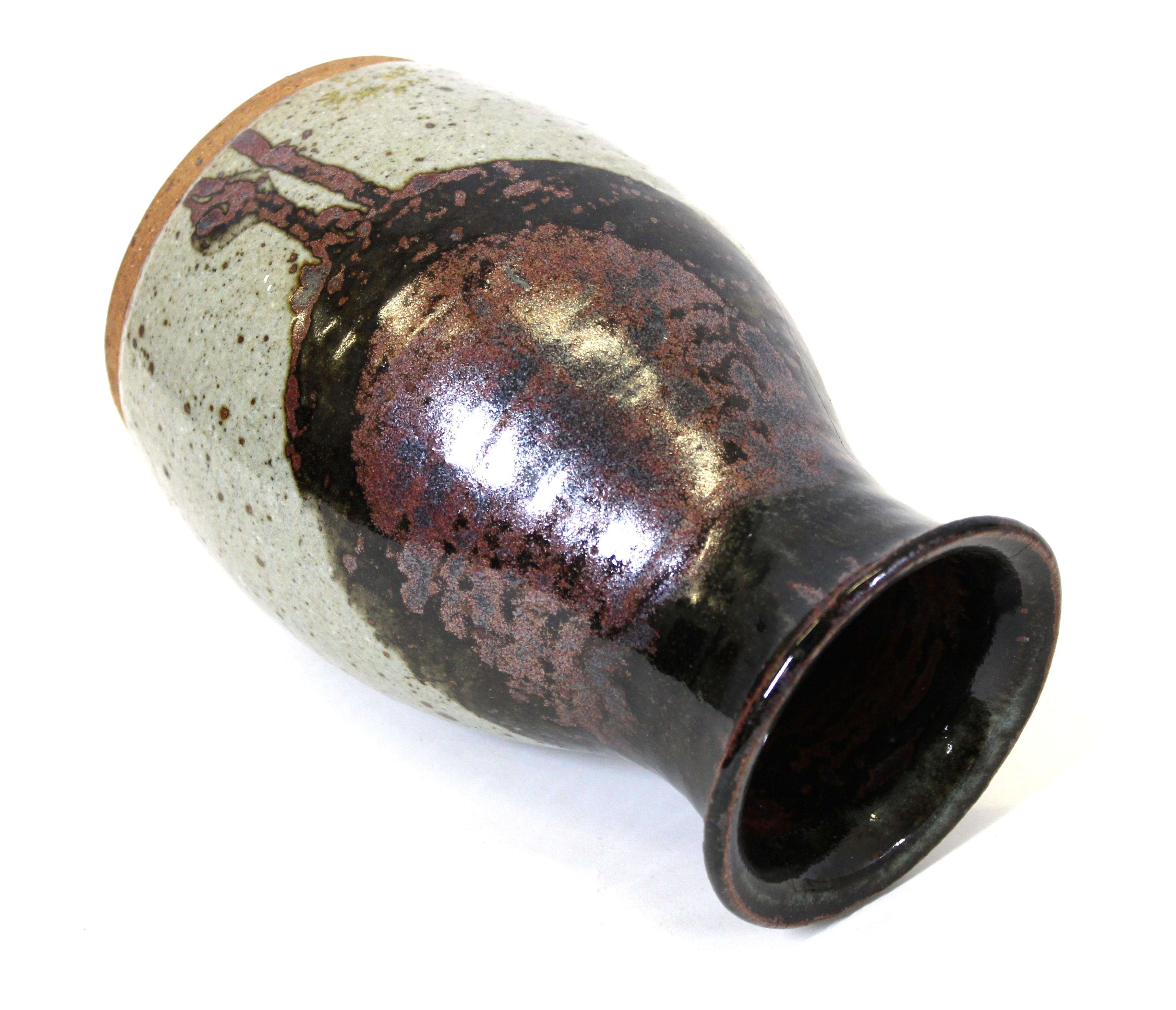 Helle Allpass Danish Mid-Century Modern Glazed Stoneware Vase For Sale 2