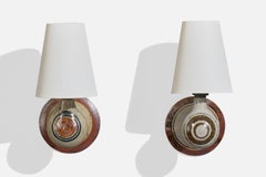 Helle Allpass, Wandleuchten, Keramik, Stoff, Dänemark, 1960er Jahre