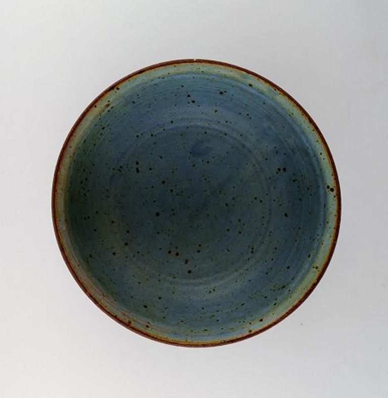 Mid-20th Century Helle Alpass, Large Bowl of Glazed Stoneware, 1960s-1970s