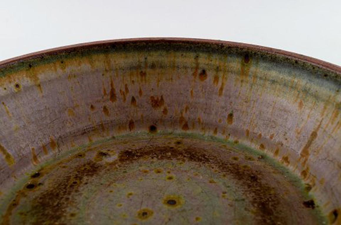 Danish Helle Alpass '1932-2000', Large Bowl of Glazed Stoneware