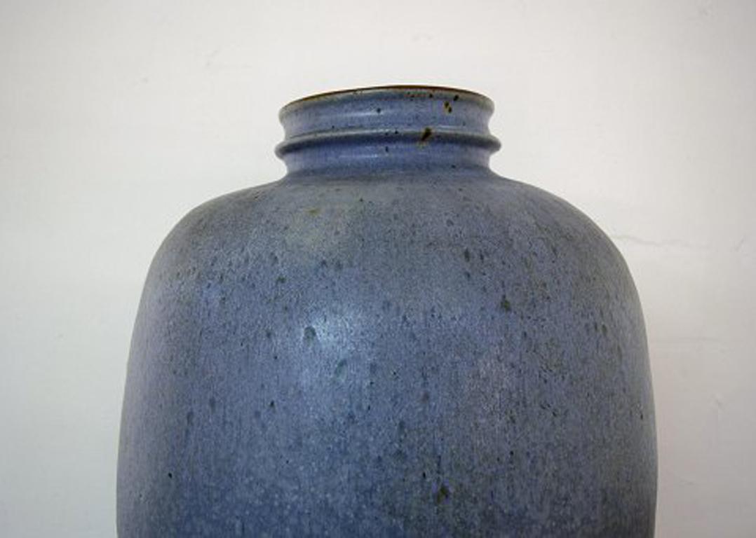 Danish Helle Alpass, Denmark, Colossal Vase of Glazed Stoneware
