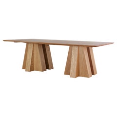 Helle Hardwood Dual Base Dining Table by Bowen Liu