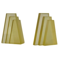 Helle Lemon Tint Cast Glass Sculpture by Bowen Liu