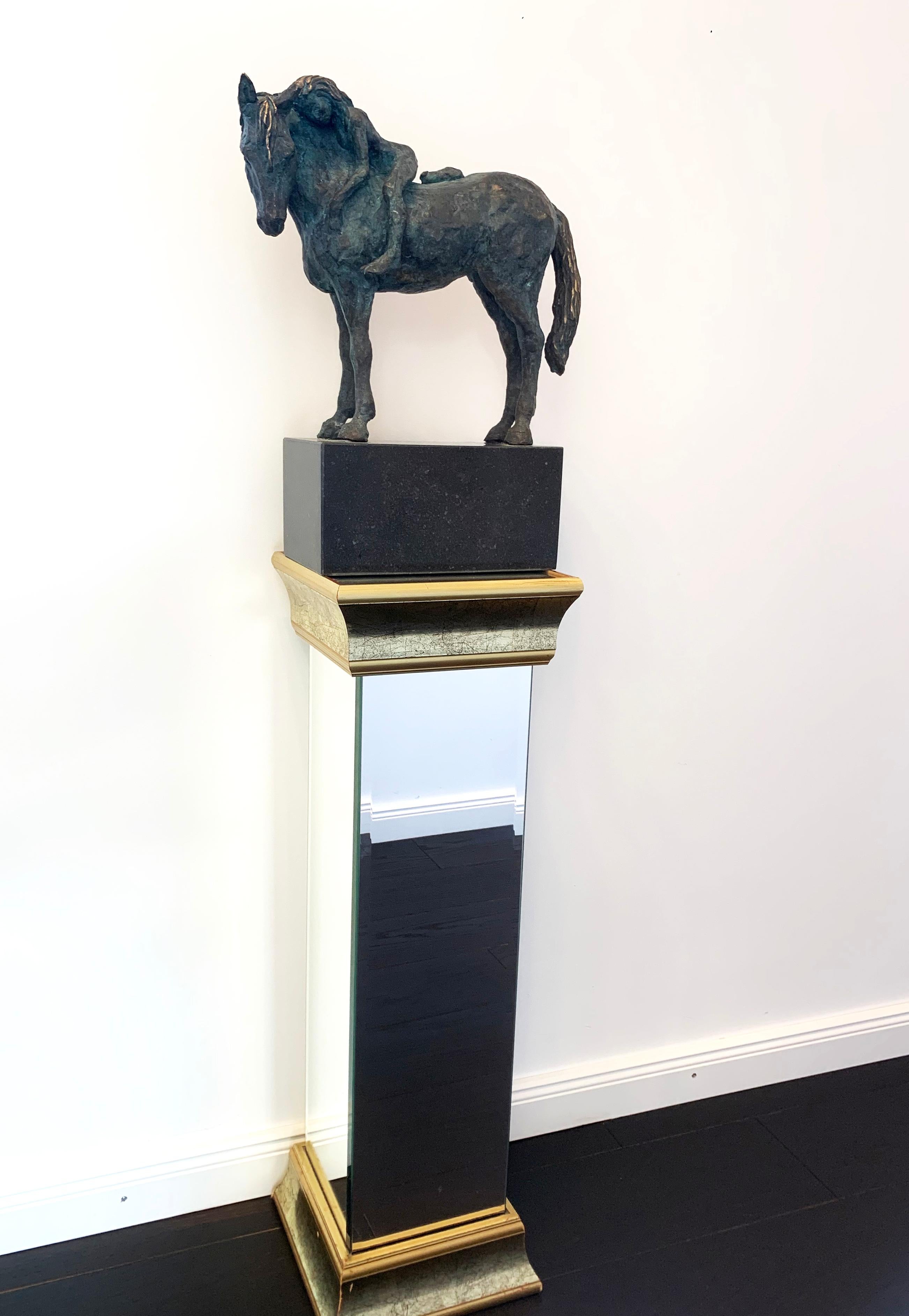 Bronze sculpture of a horse carrying a woman - The sculpture portrays the love and intimate harmony between horse and girl.

About the Gallery:
Folly and Muse was established in 2015 in London to find and collaborate with the most creative,
