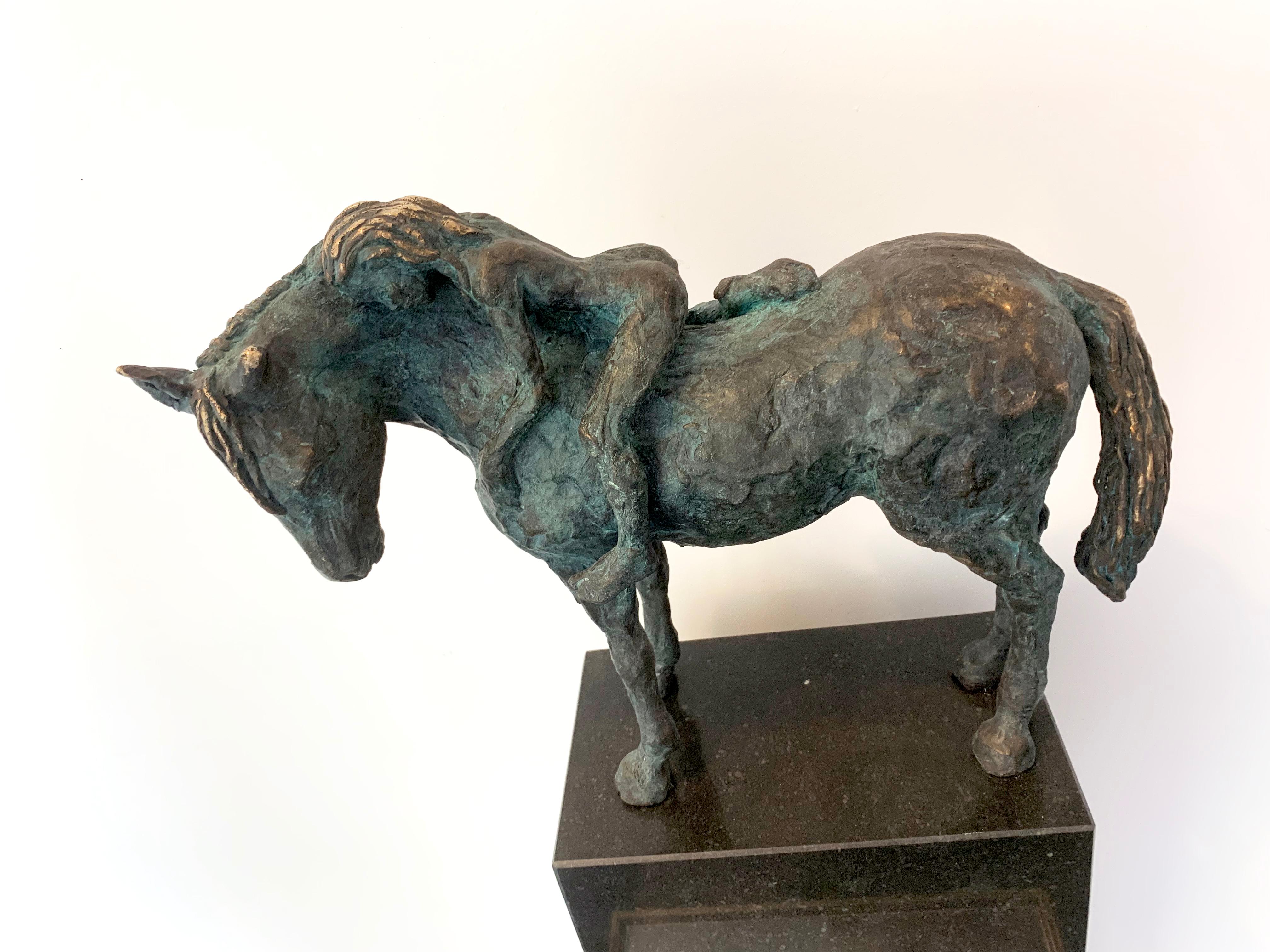 Harmony by Helle Crawford, Bronze sculpture of a mother and daughter  For Sale 3