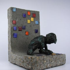 Street Art by Helle Crawford, Bronze sculpture of a mother and daughter