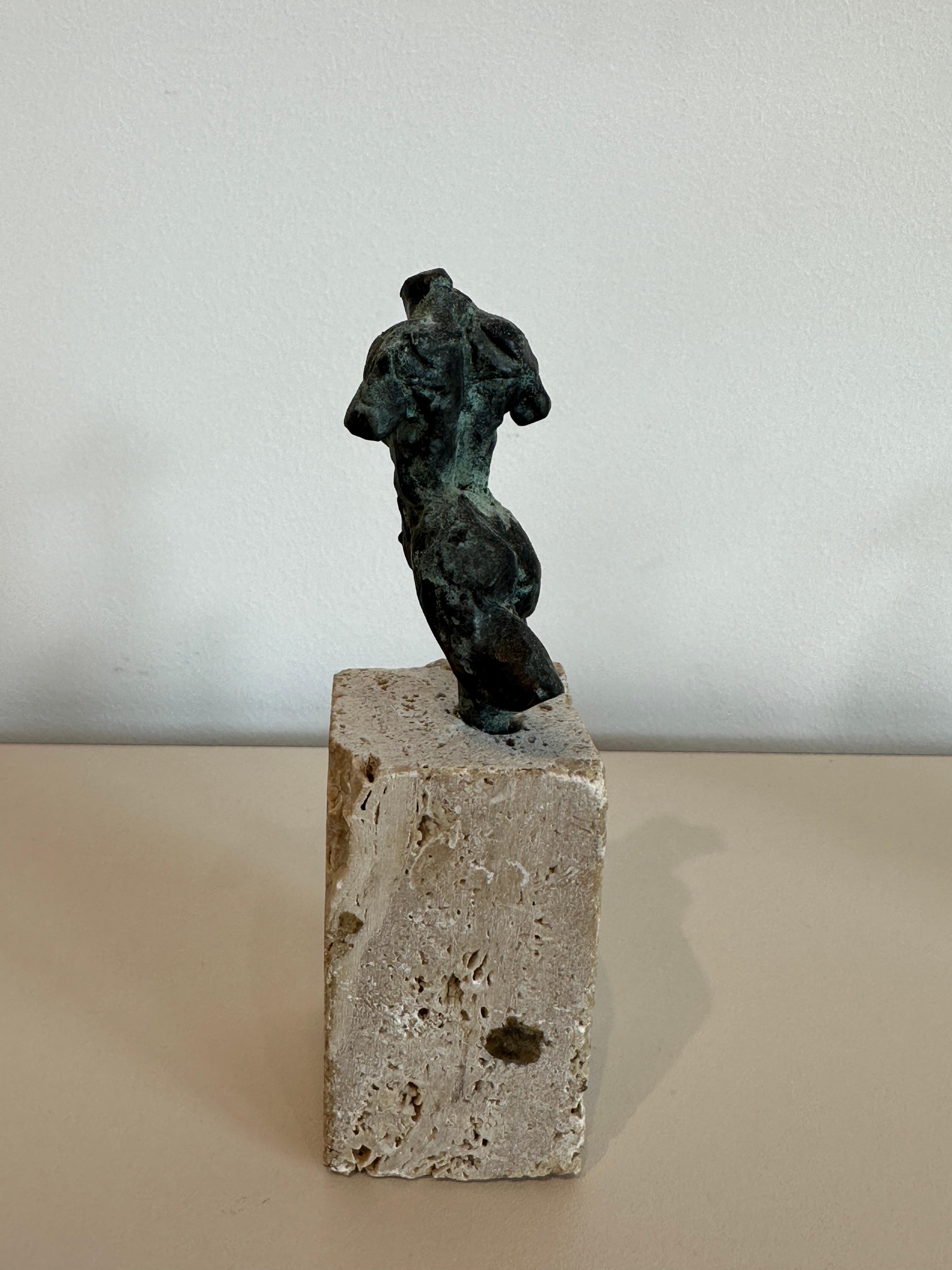 Tiny Torso by Helle Crawford, Bronze sculpture of a woman's Torso 3