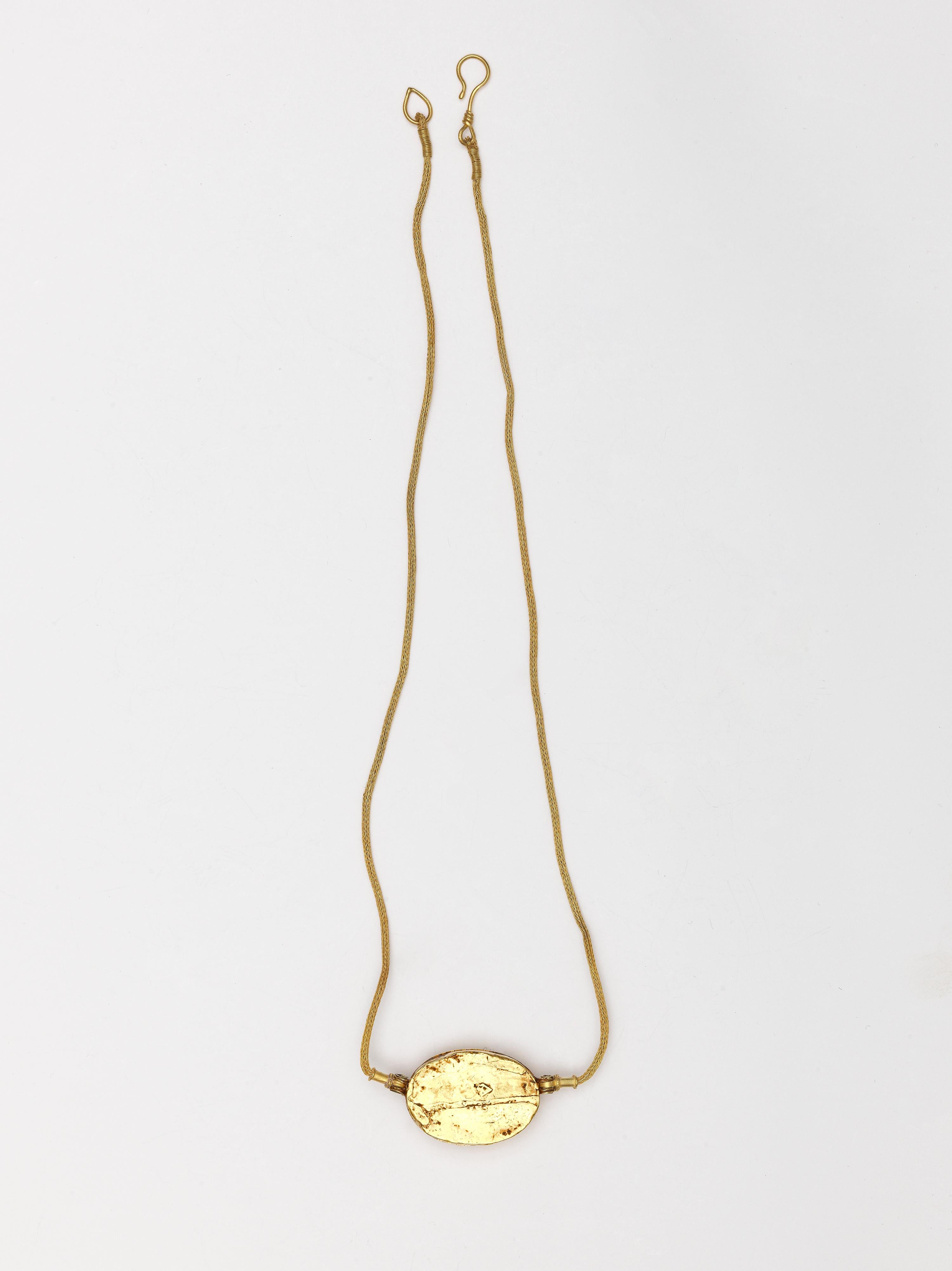 Hellenistische Gold- und Achat-Halskette „Eye“ im Zustand „Gut“ im Angebot in London, GB