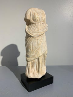Hellenistic Greek White Marble Figure of a Woman, circa 3rd Century BC