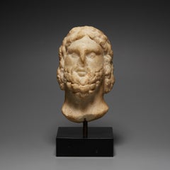 Hellenistic Head of Serapis in Marble
