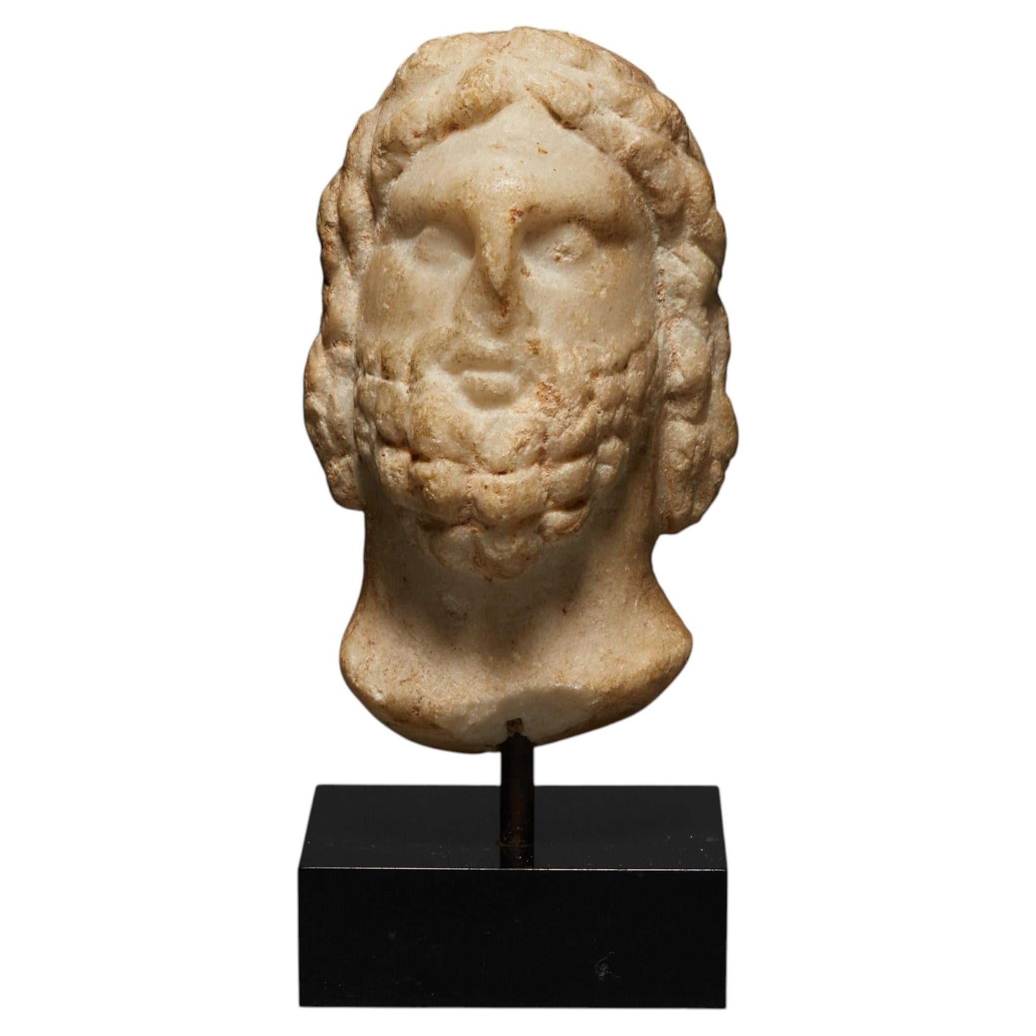 Hellenistic Head of Serapis in Marble