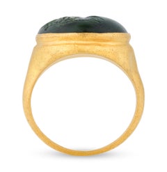 Hellenistic Jade Intaglio Ring with Aphrodite