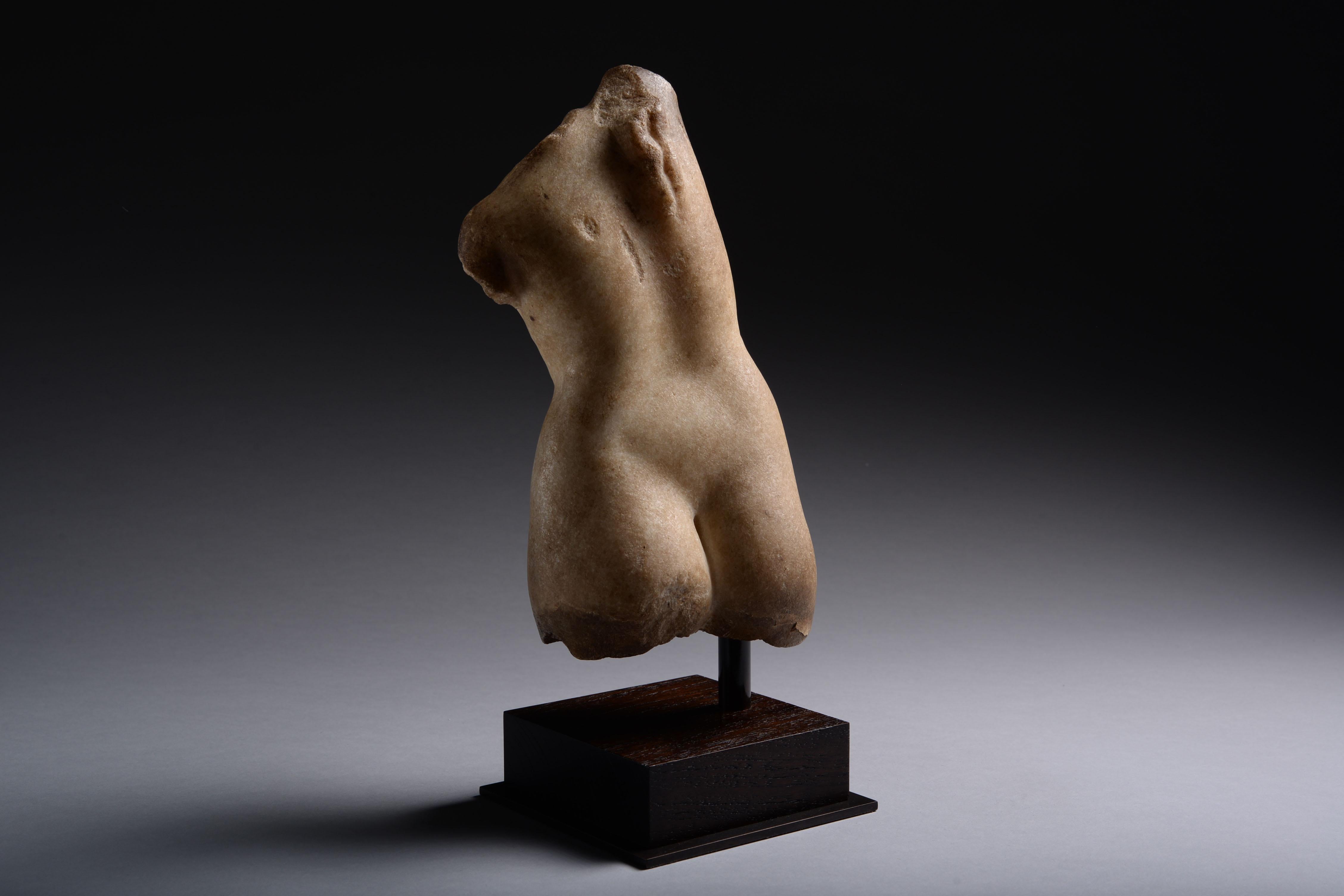 Classical Greek Hellenistic Marble Torso of Aphrodite Anadyomene, 100 BC