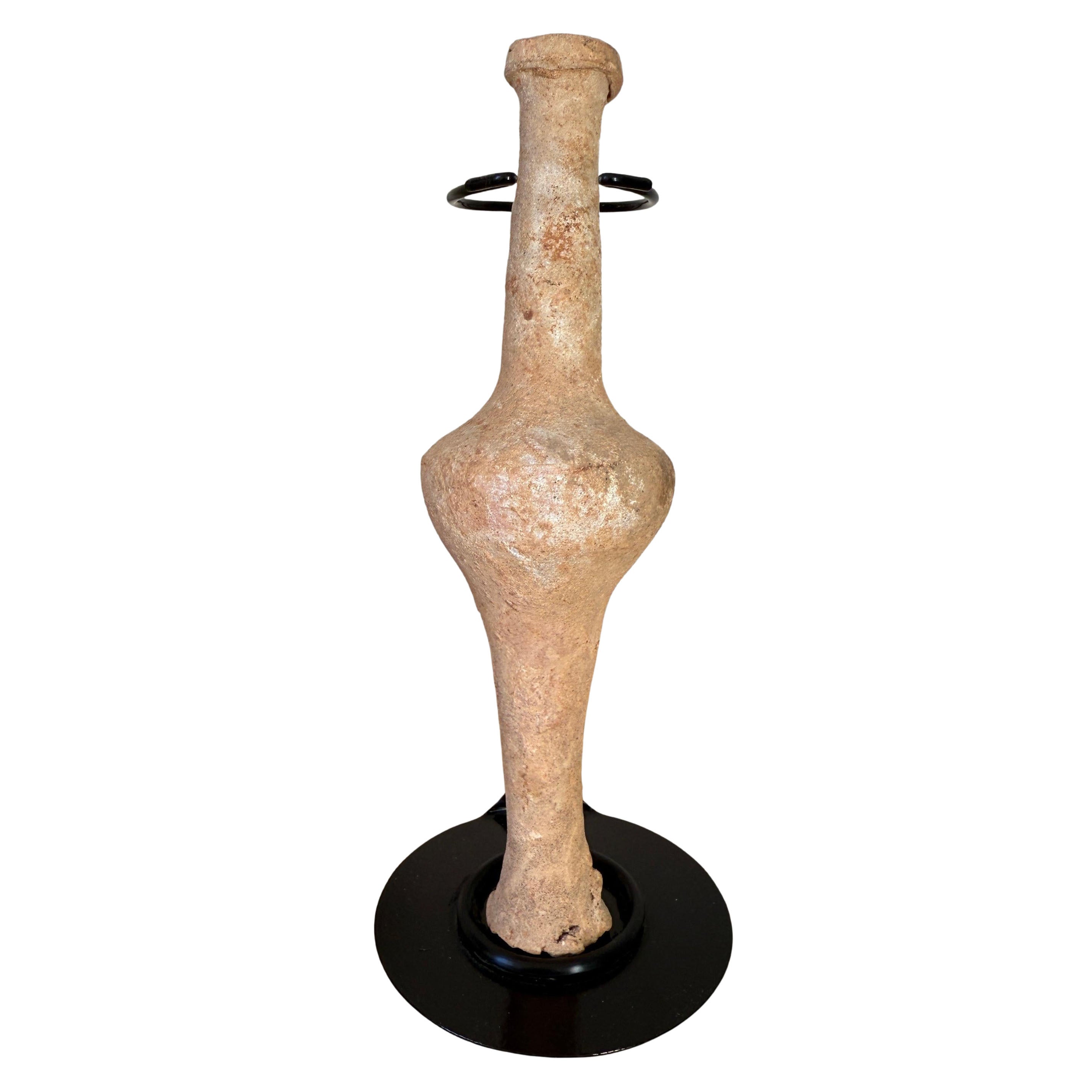 Hellenistic pottery vial from Israel, circa 3rd-1st century BC For Sale