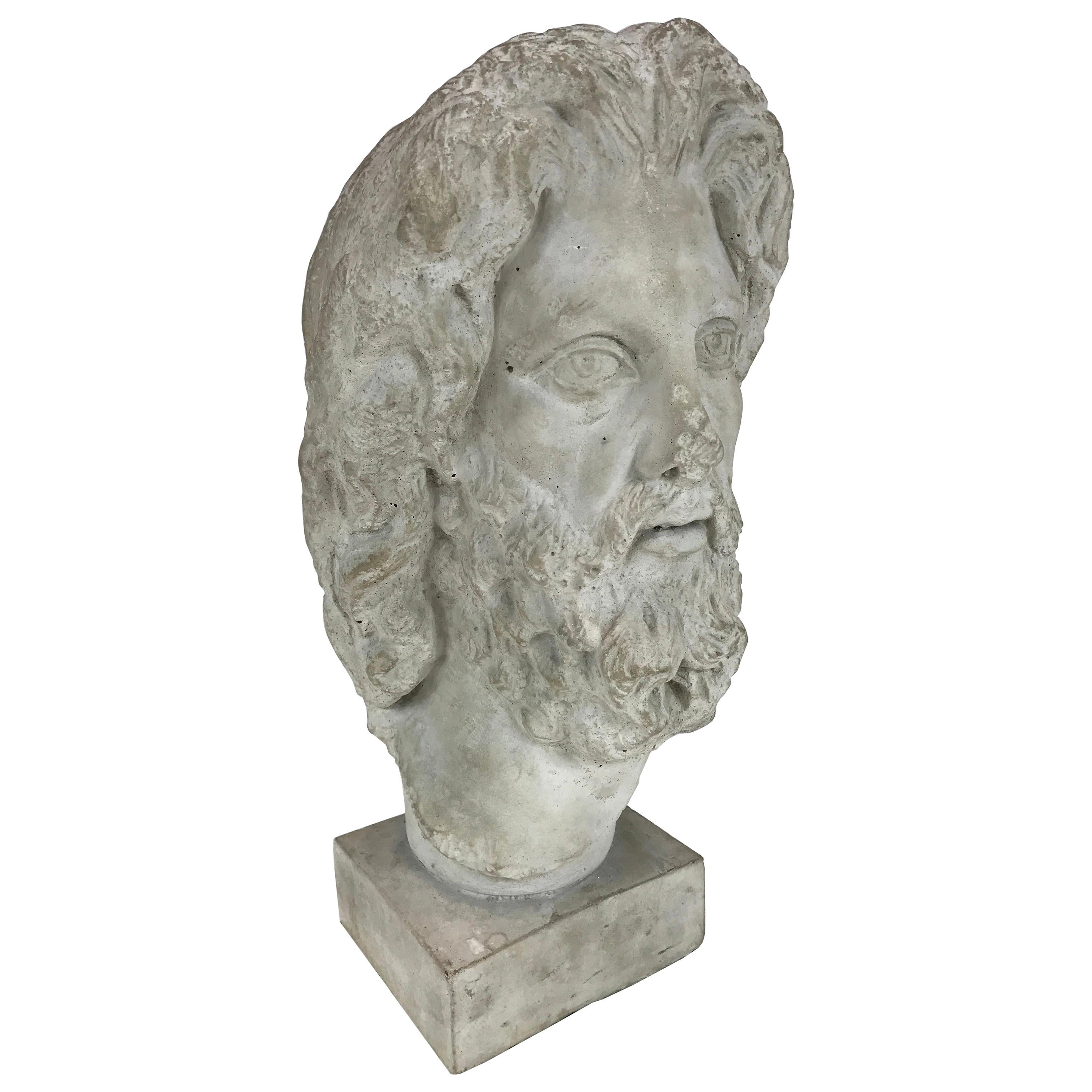 Hellenistic Style Plaster Bust For Sale