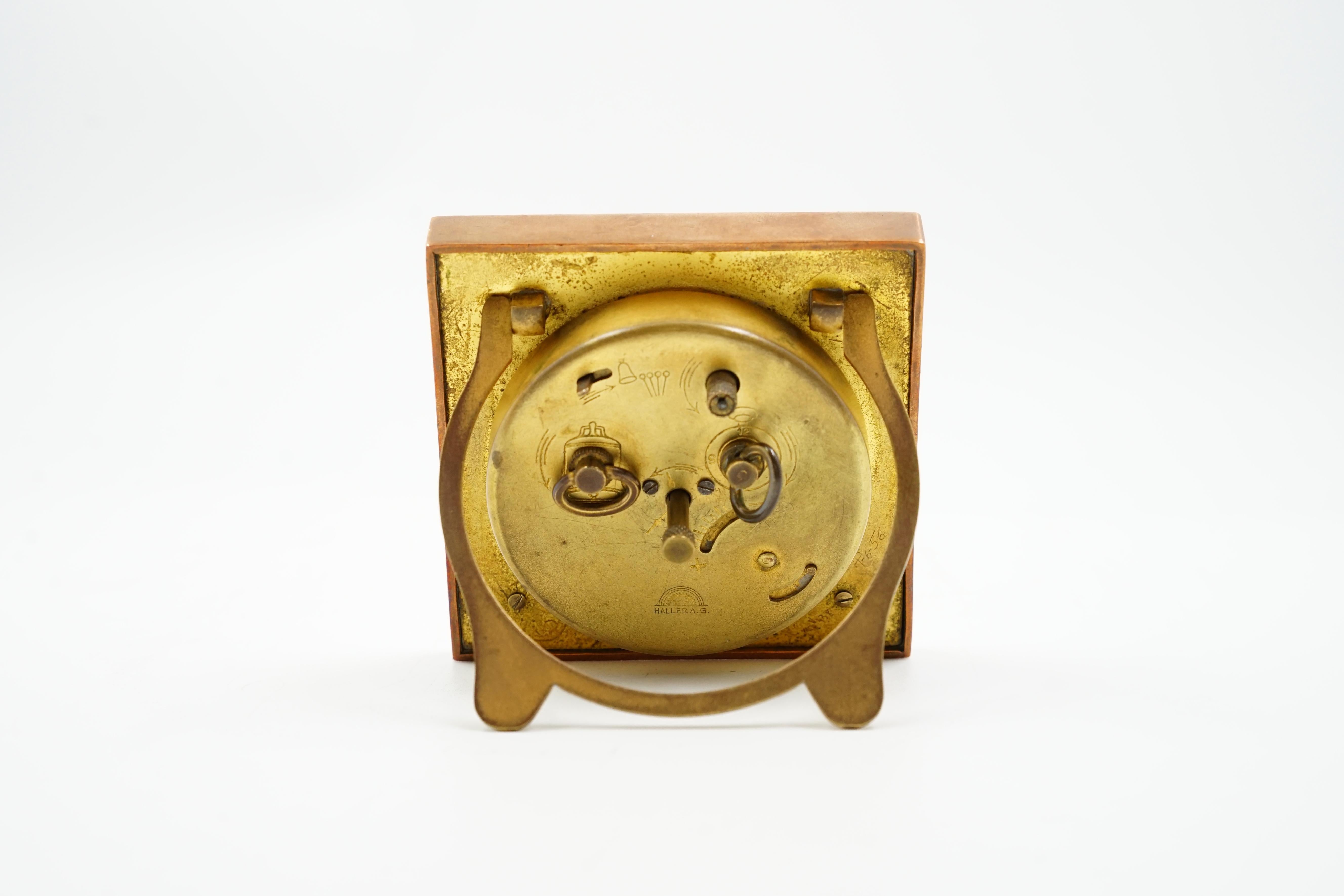 Art Deco Heller Art deco alarm clock enamel For Sale