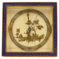 Vintage Heller Art deco alarm clock enamel